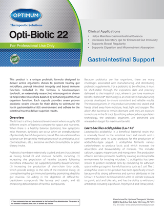 Opti-Biotic 22