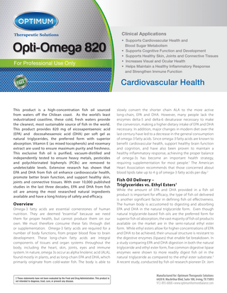 Opti-Omega 820 EPA/DHA (Molecularly  Distilled) 180 ct