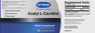 Acetyl L-Carnitine 800mg (90 Capsules)