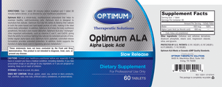 Optimum ALA (Slow Release)